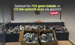 Samsun'da 700 gram kokain ve 122 bin sentetik ecza ele geçirildi: 1 gözaltı