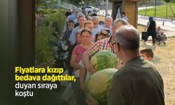 Fiyatlara kızıp bedava dağıttılar, duyan sıraya koştu