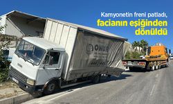 Kamyonetin freni patladı, facianın eşiğinden dönüldü