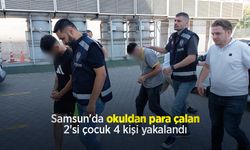 Samsun'da okuldan para çalan 2'si çocuk 4 kişi yakalandı