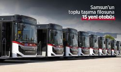Samsun’un toplu taşıma filosuna 15 yeni otobüs