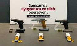 Samsun'da uyuşturucu ve silah operasyonu: 2 şüpheli hakkında adli işlem