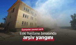 Eski hastane binasında arşiv yangını: Dumanlar çevreyi sardı