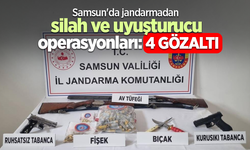 Samsun'da jandarmadan silah ve uyuşturucu operasyonları: 4 gözaltı