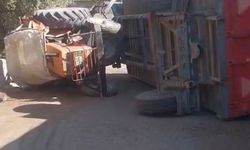 traktör kazasında 1 kişi yaralandı