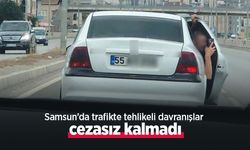Samsun’da trafikte tehlikeli davranışlar cezasız kalmadı