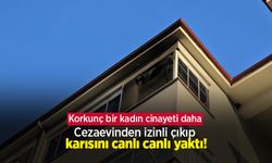 Korkunç bir kadın cinayeti daha: Cezaevinden izinli çıkıp karısını canlı canlı yaktı!