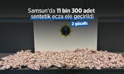 Samsun'da 11 bin 300 adet sentetik ecza ele geçirildi: 2 gözaltı