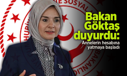 Bakan Göktaş duyurdu: Annelerin hesabına yatmaya başladı.