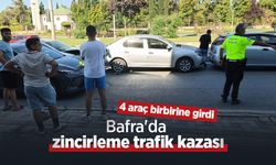 Bafra'da zincirleme trafik kazası: 4 araç birbirine girdi