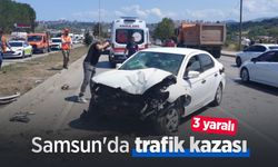 Samsun'da trafik kazası: 3 yaralı