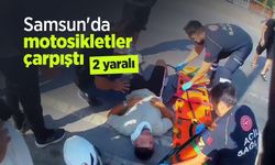 Samsun'da motosikletler çarpıştı: 2 yaralı