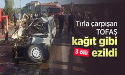 Tırla çarpışan TOFAŞ kağıt gibi ezildi: 3 ölü
