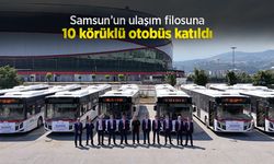 Samsun’un ulaşım filosuna 10 körüklü otobüs katıldı