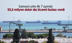 Samsun yılın ilk 7 ayında 93,5 milyon dolar dış ticaret fazlası verdi