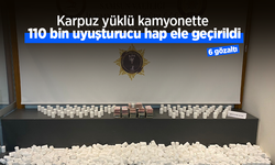 Karpuz yüklü kamyonette 110 bin uyuşturucu hap ele geçirildi