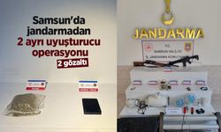 Samsun'da jandarmadan 2 ayrı uyuşturucu operasyonu: 2 gözaltı
