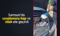 Samsun'da uyuşturucu hap ve silah ele geçirdi