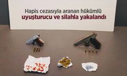 Hapis cezasıyla aranan hükümlü uyuşturucu ve silahla yakalandı