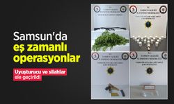 Samsun'da eş zamanlı operasyonlar: Uyuşturucu ve silahlar ele geçirildi