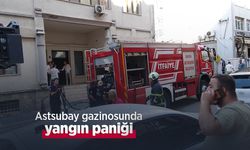 Astsubay gazinosunda yangın paniği
