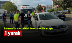 Samsun’da motosiklet ile otomobil çarpıştı: 1 yaralı