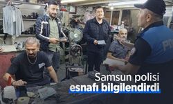 Samsun polisi esnafı bilgilendirdi