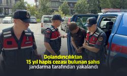 Dolandırıcılıktan 15 yıl hapis cezası bulunan şahıs jandarma tarafından yakalandı