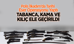 Polis İlkadım’da Tarihi Eser Operasyonu Yaptı Tabanca, kama ve kılıç ele geçirildi