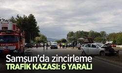 Samsun'da zincirleme trafik kazası: 6 yaralı