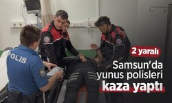 Samsun'da yunus polisleri kaza yaptı: 2 yaralı