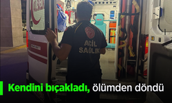 Kendini bıçakladı, ölümden döndü!