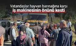 Vatandaşlar hayvan barınağına karşı iş makinesinin önünü kesti