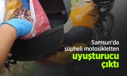 Samsun'da şüpheli motosikletten uyuşturucu çıktı
