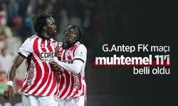 G.Antep FK maçı muhtemel 11'i belli oldu