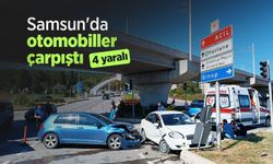 Samsun'da otomobiller çarpıştı: 4 yaralı