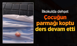 İlkokulda dehşet: Çocuğun parmağı koptu, ders devam etti.