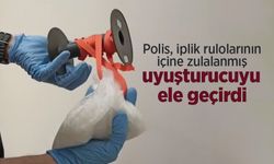 Polis, iplik rulolarının içine zulalanmış uyuşturucuyu ele geçirdi