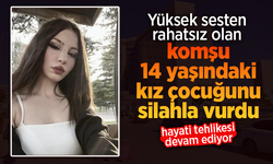 Yüksek sesten rahatsız olan komşu 14 yaşındaki kız çocuğunu silahla vurdu.