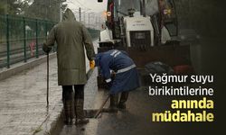 Yağmur suyu birikintilerine anında müdahale