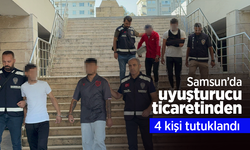Samsun’da uyuşturucu ticaretinden 4 kişi tutuklandı.