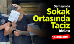 Samsun'da sokak ortasında taciz iddiası.