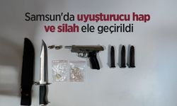 Samsun'da uyuşturucu hap ve silah ele geçirildi