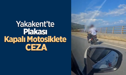 Yakakent’te Plakası Kapalı Motosiklete Ceza