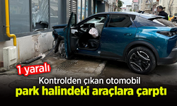 Samsun'da kontrolden çıkan otomobil, park halindeki araçlara çarptı: 1 yaralı
