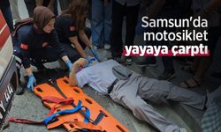 Samsun'da motosiklet yayaya çarptı: 1 yaralı