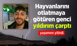 Hayvanlarını otlatmaya götüren genci yıldırım çarptı.