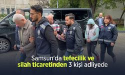 Samsun'da tefecilik ve silah ticaretinden 3 kişi adliyede