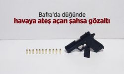 Bafra'da düğünde havaya ateş açan şahsa gözaltı