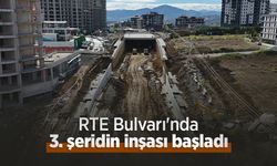 RTE Bulvarı'nda 3. şeridin inşası başladı